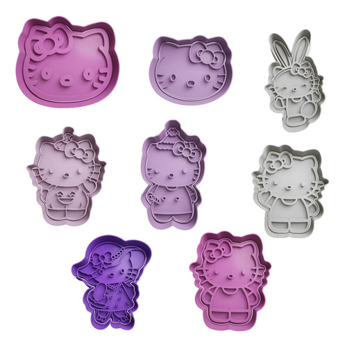 Set 8 Cortadores Galleta Hello Kitty + 1 De Sorpresa