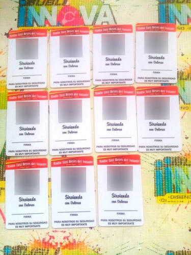 10 Credencial De Pvc A Todo Color Ambos Lados