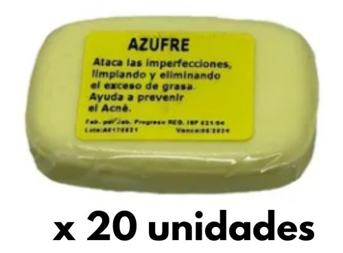 Jabon De Azufre Natural 20 Unidades
