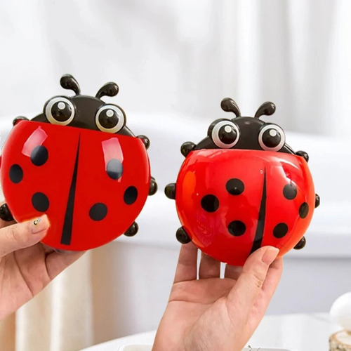 Portacepillos Pequeño Rojo, 2 Pzs, Creativo Home