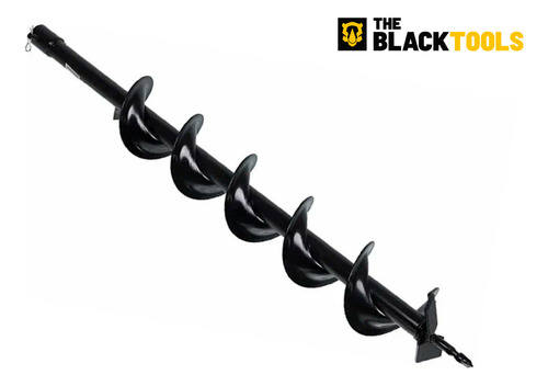 Broca Para Perfurador De Solo Tipo D Helicoidal Espiral Duplo 80 X 10cm Com Pino Trava Tbs100 The Black Tools