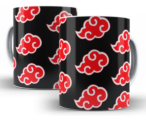 Caneca Akatsuki Naruto Uzumaki Anime 325 Ml De Porcelana Cor Branco Personalizado