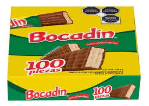 Galleta Con Chocolate Bocadin 100 Pzas