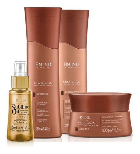 Amend Expertise Marula Fabulous Trio + Sublime Oil 60ml