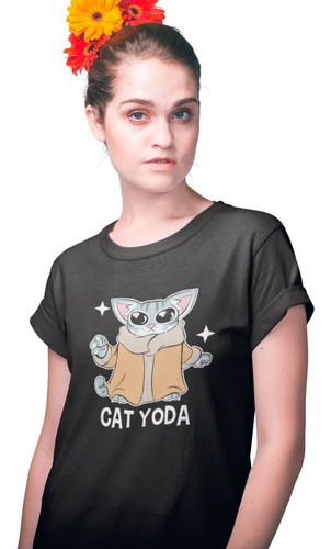 Polera Moda - Nacional Juvenil - Yoda Cat - Mujer Niñas