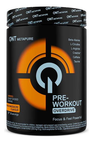Pre Entreno Pre-workout Metapure Overdrive 390gr Qnt