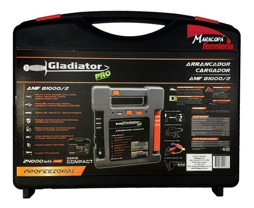 Cargador Y Arrancador Batería Litio Gladiator Pro Amf81000