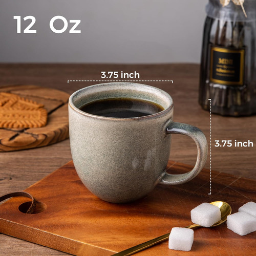 Kit De Tazas Amorarc, De Cerámica, Capacidad 355 Ml, 6 Unida