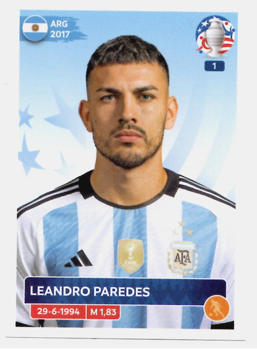 Leandro Paredes Figurita Copa America Usa 2024 Panini #arg13