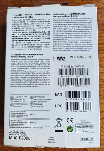 Cable Auriculares Kimber Kable Muc-b20bl1 Para Sony Mdr-z7 (Usado)