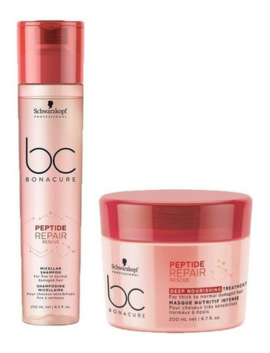 Kit Schwarzkopf Bonacuire Peptide Repair Sh250gr E Máscara2
