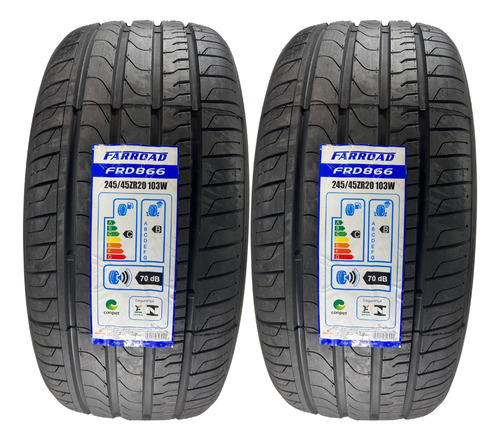 Kit 02 Pneus 245/45r20 103w Farroad Frd866 Aro 20 Evoque