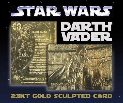 Star Wars Darth Vader Tarjeta De Oro De 23 Quilates Esculpid