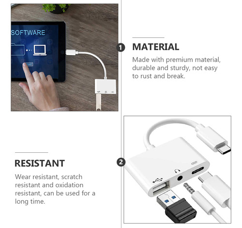 Adaptador De Fone De Ouvido Tipo C Conversor De Fone De Ouvi