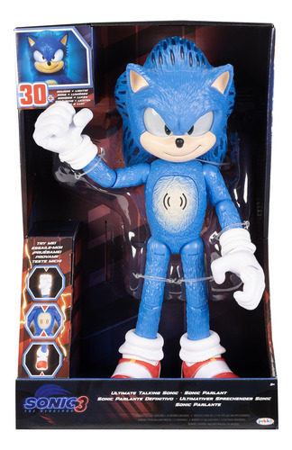 Boneco De Ação Sonic The Hedgehog 3 Ultimate Talking 30cm