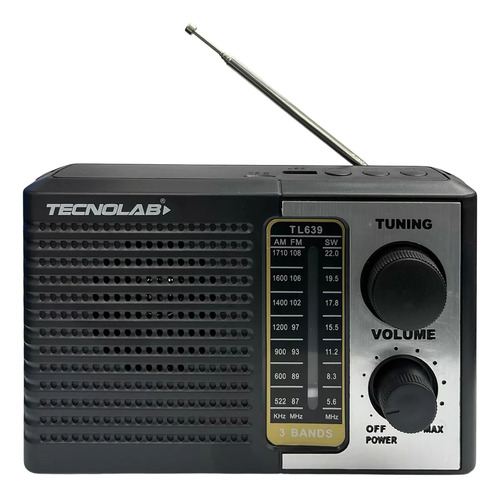 Radio Portatil 5w Recargable Usb Con Linterna Tenolab Tl639