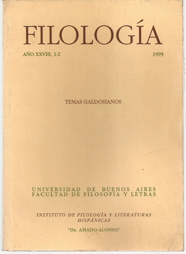 Revista Filologia Año 28 Nº 1-2 1995