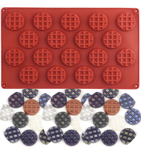 Molde Redondo De Silicona Para Caramelos Y Galletas De Choco