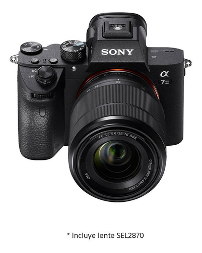 Camara Digital Mirrorless Sony Ilce-7m3 7miii A7 Iii Kit Lente 28-70 4k Full Hd Wifi/nfc Color Negro