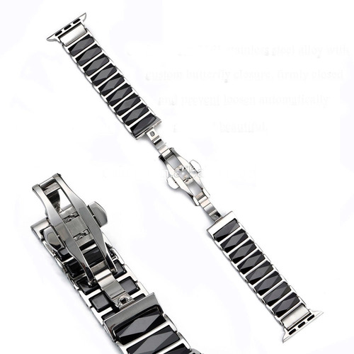 Imagen 3 de 4 de Malla Acero Inoxidable 316l Con Ceramica Apple Watch 38-42mm