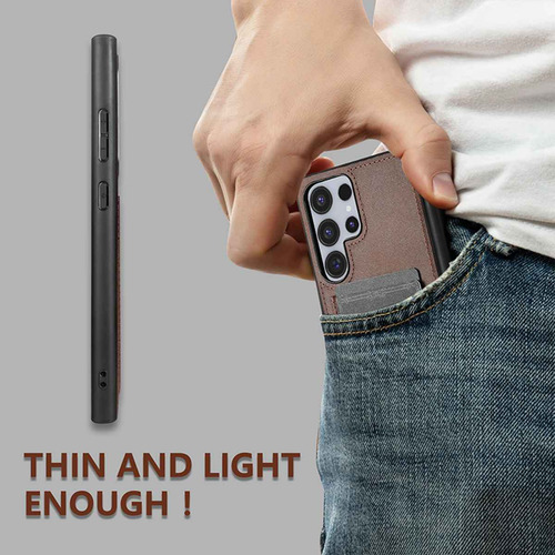 Funda De Piel Sintética Con Ranura Para Tarjetas Para Samsung Galaxy S20 S21 S22 S23 S24 S25 Plus Ultra S20fe S21fe S23fe S24fe S25edge