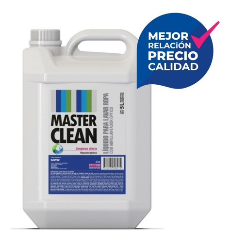 Jabón Líq. Para Ropa Limpieza Diaria X 5 Lts - Master Clean 