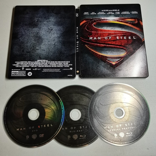 Superman Man Of Steel Blueray Dvd Steel Box 