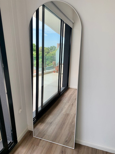 Espejo Moderno / Arco 1,80x60 Con Marco De Pvc Marco Blanco