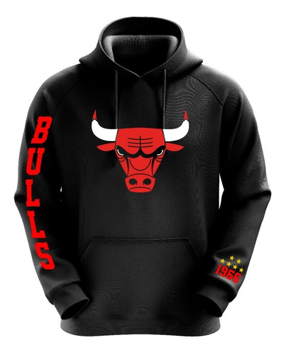 Poleron Negro Nba Chicago Bulls 