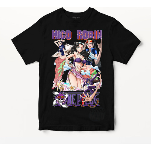 Remera One Piece Nico Robin (negra:) Ideas Mvd