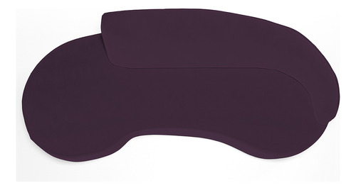 Sofá 4 Lugares Curvo Sala Firenze Dir Veludo Roxo 280cm C292
