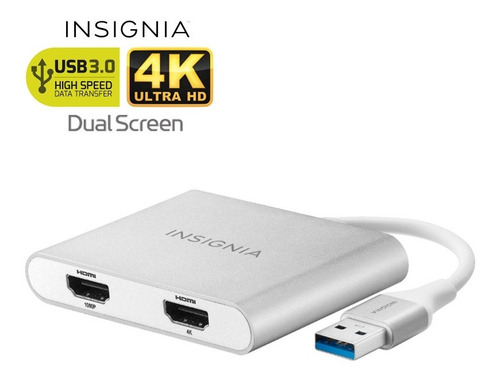 Convertidor Adaptador 4k Usb 3.0 A 2 Hdmi Multi Monitor 