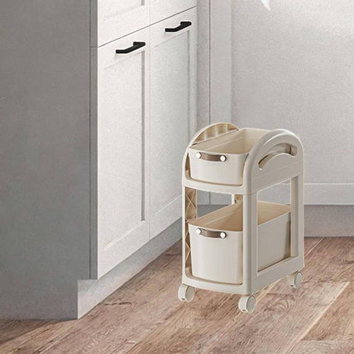 Carro Rodante Con Ruedas, Carrito Organizador, Cesta 2 Capas