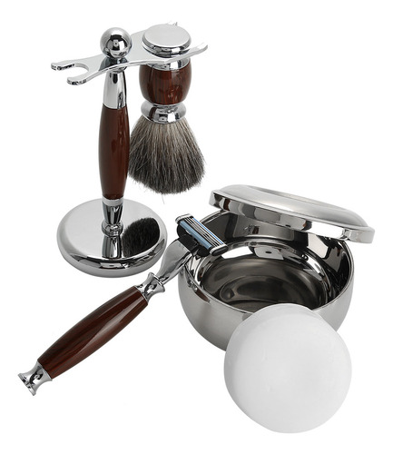 Conjunto De Barbear Masculino Safety Razor Brush Bowl Soap S