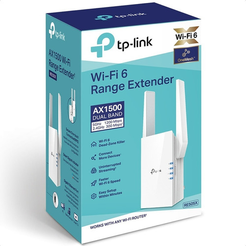 Repetidor De Wifi Doble Banda Ax1500 Color Blanco Tp-link