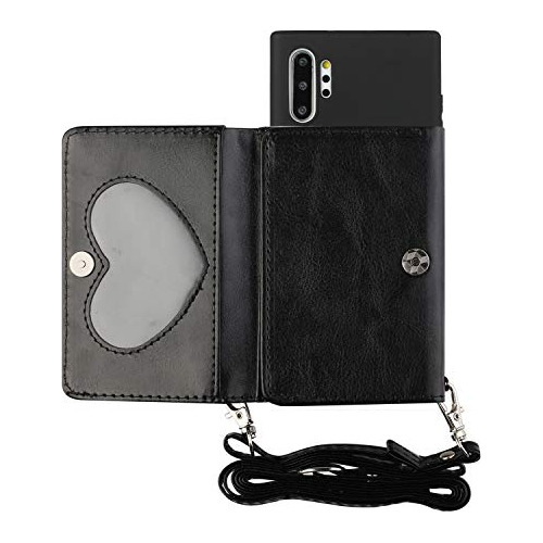 Bolsa Monedero Para Galaxy Note 10+ Negro Premium Pu Leat-02