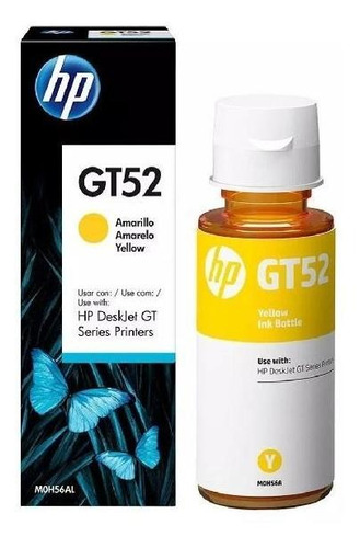 Kit 2 Botellas Tinta Hp Gt52 Amarillo Y Gt52 Cyan Originales