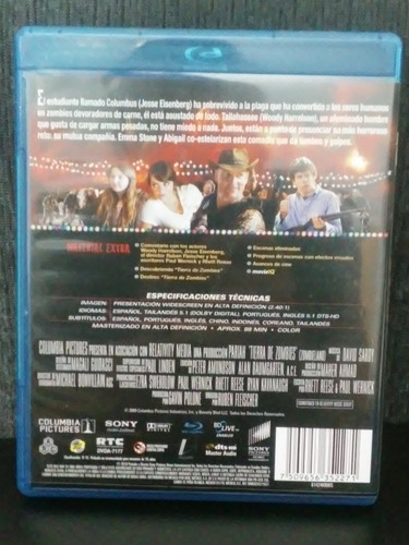 Zombieland / Tierra De Zombies Blu-ray Original