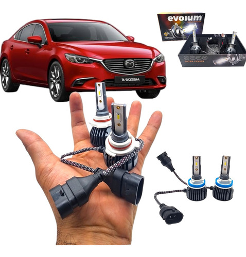 Kits De Focos Led 6000k 12000lm Para Mazda 5/ 6/ Cx-5/ Cx-9