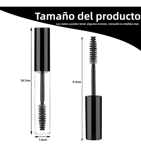 30 Envases Rimel Vacío 4ml Caja Pestañas Cepillos+accesorio Negro