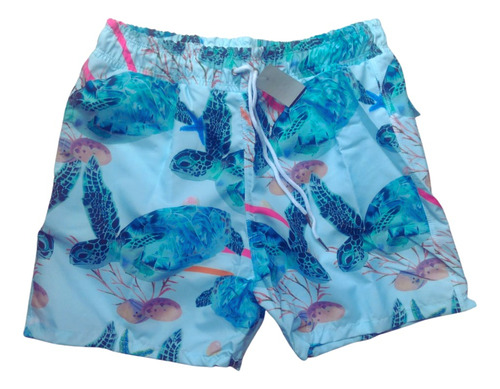 Pantaloneta De Baño Hombre De Playa Piscina Bolsillos Malla