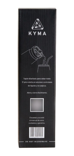 Imagen 7 de 10 de Termo Kyma 1 Litro - Tapón Matero Ideal - Caja - 1º Calidad