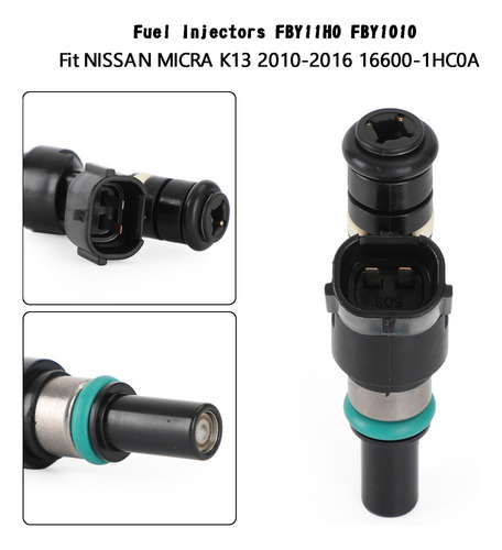 4 Inyectores De Combustible Fby11h0 Fby1010 Para Nissan Micr
