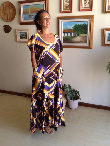 Vestido Feminino Tecido Longo Bárbara