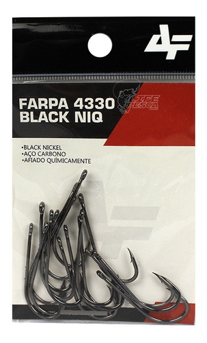 Anzol Albatroz 4330 Com Farpa Black Nº 8 - (32 Unidades)