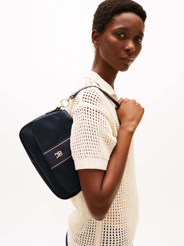 Bolso Azul De Hombro Monograma Tommy Hilfiger De Mujer