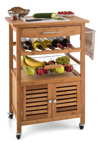 Mueble Carrito Para Cocina C/cajon Organizador Botellero Lcm