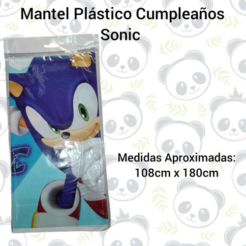 Mantel Plástico Decoración Fiesta Cumpleaños Sonic 