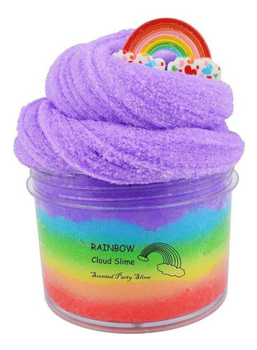 Rainbow Cloud Slime, No Pegajoso Y Super Soft Perfumado...