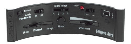 Pré Captador Amplificador Fishman Elipse Aura Pro-mat-ela Cor Preto